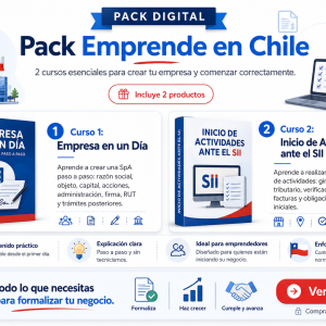 Pack Emprende en Chile: Empresa en un Día + Inicio de Actividades ante el SII